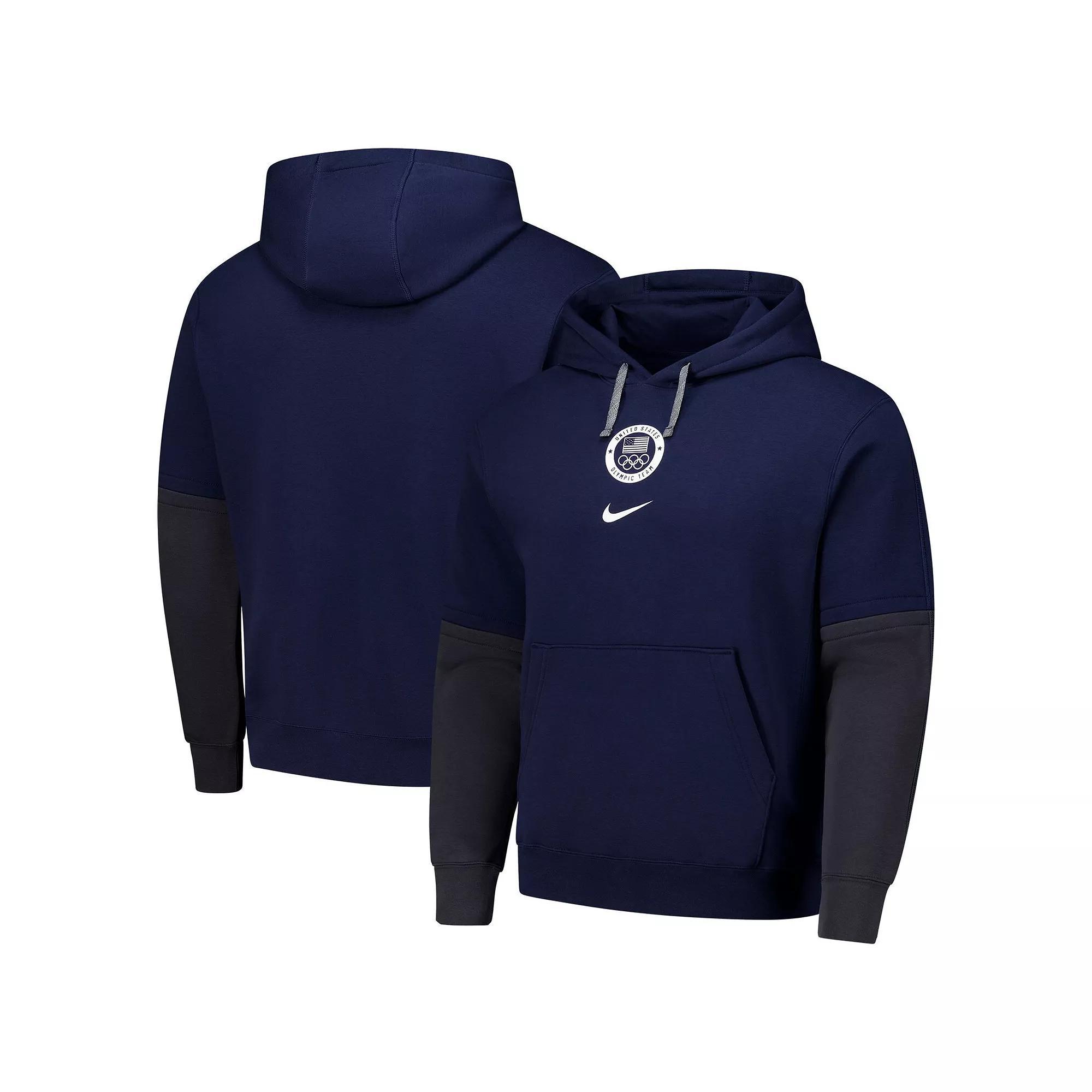 Men's Nike Navy Team USA Club Color Block Pullover Hoodie,  Product Image