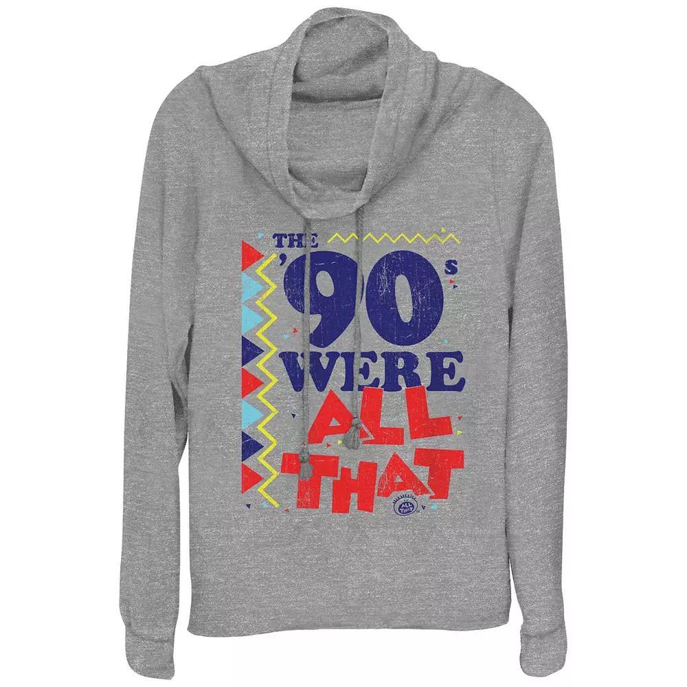 Women's Nickelodeon The 90s Were All That Cowlneck Graphic Lightweight Long Sleeve,  Product Image