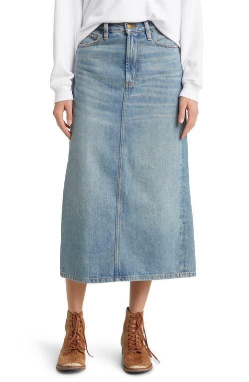 Womens The Column Denim Midi-Skirt Product Image