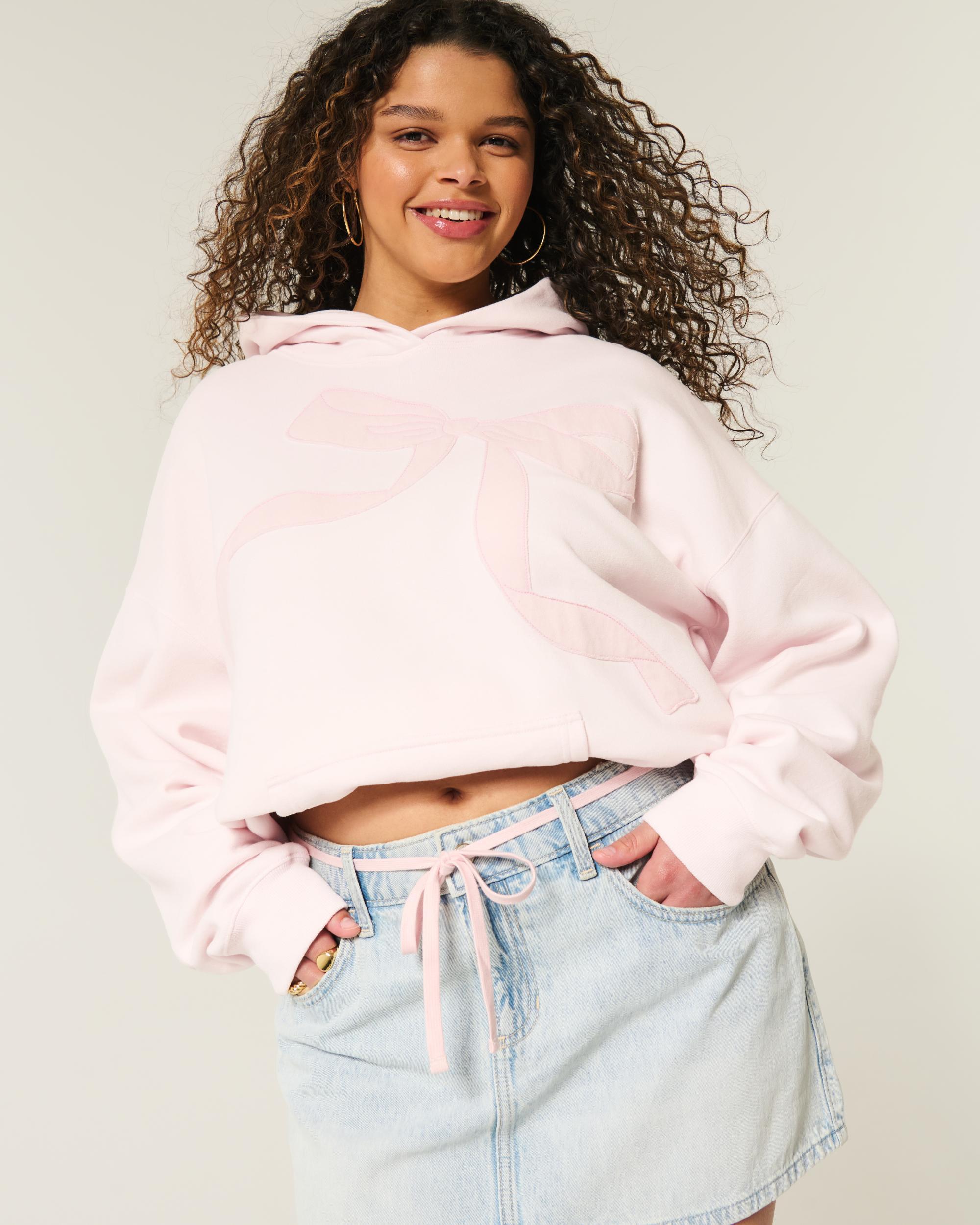 Oversized Bow Graphic Hoodie Product Image