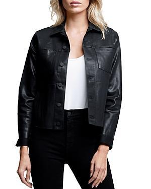 LAgence Janelle Coated Trucker Jacket Product Image