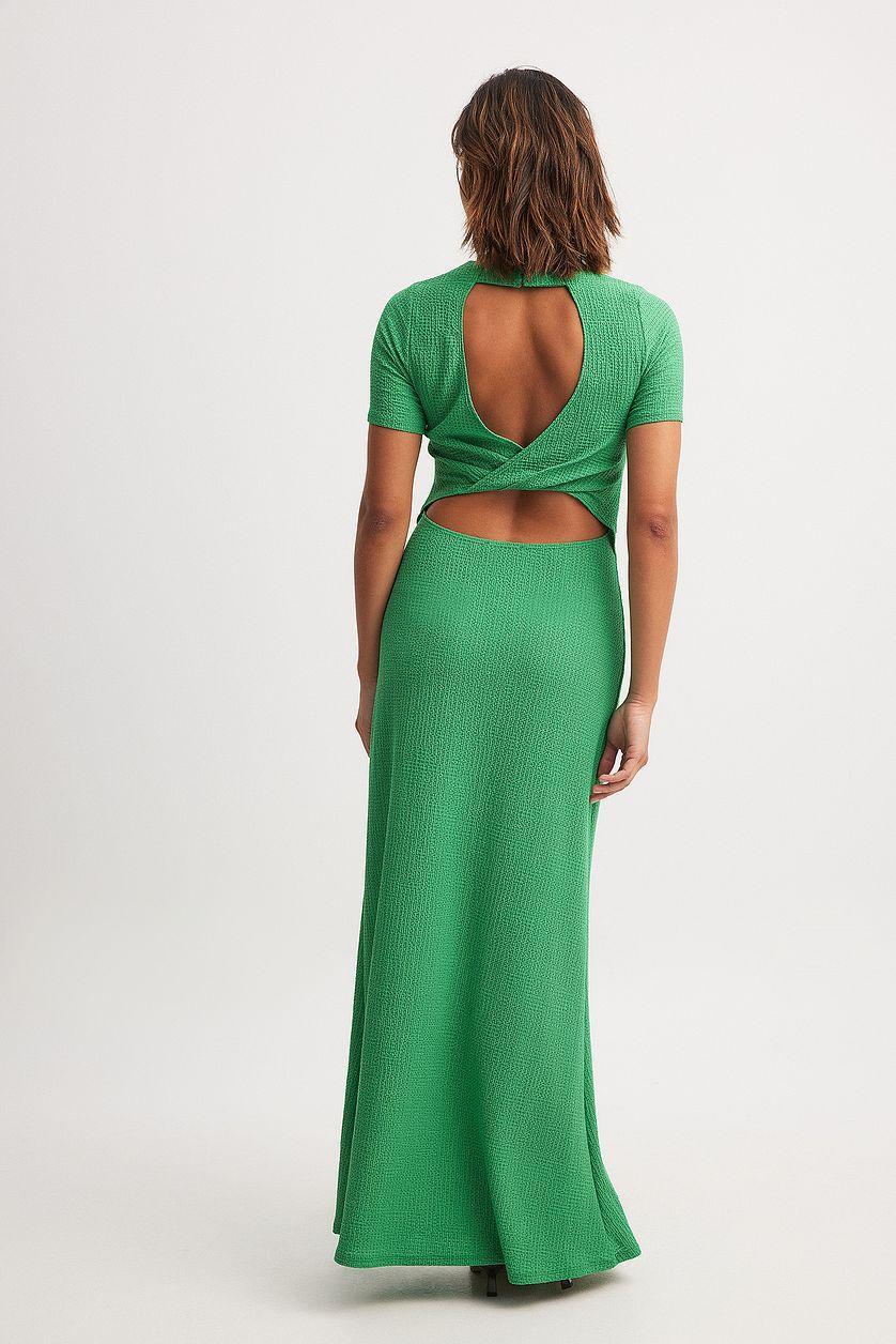 Structured Open Back Maxi Dress Product Image