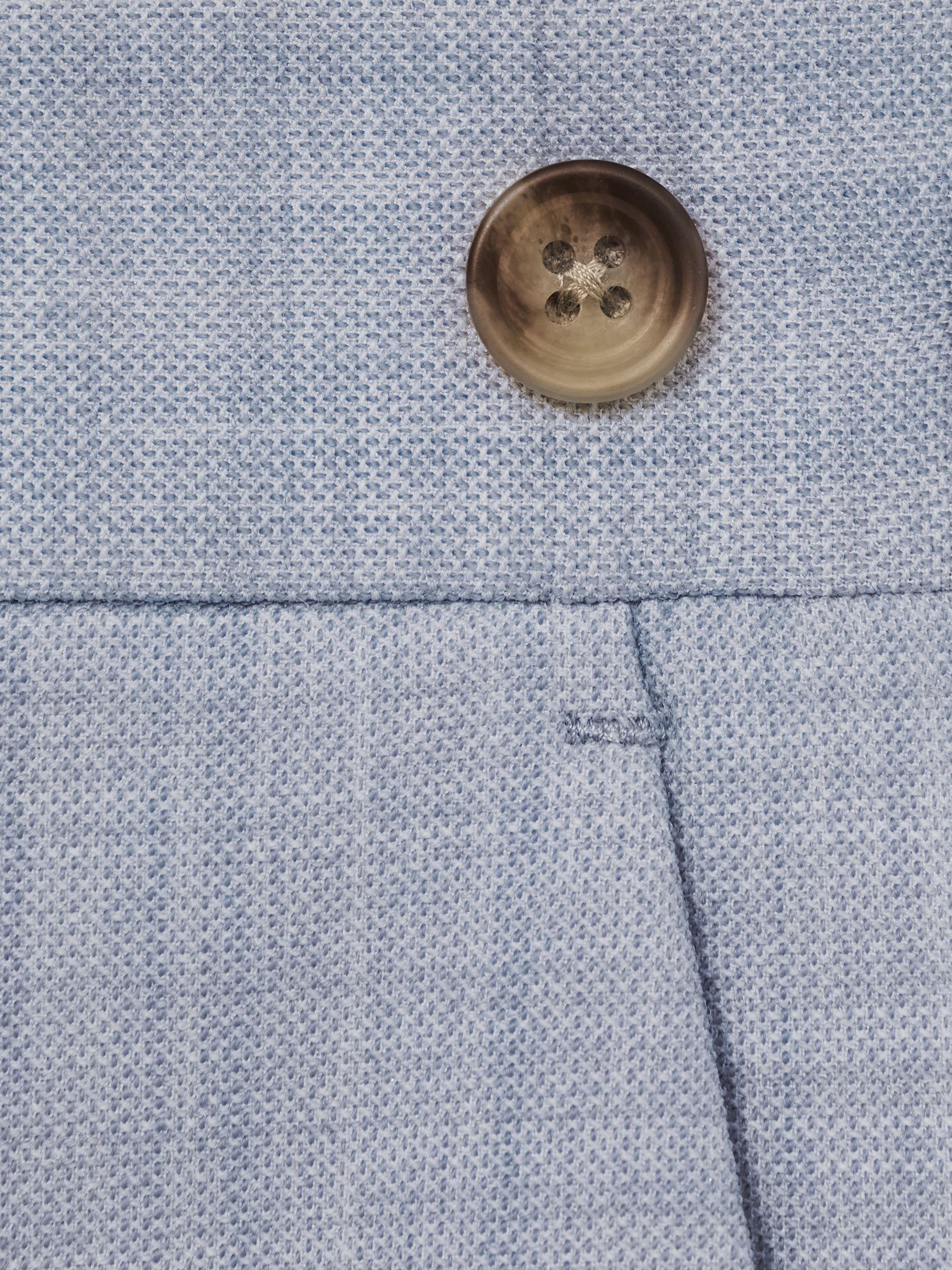 Cotton Slim-Fit Suit Trousers With Stretch in Stone Product Image