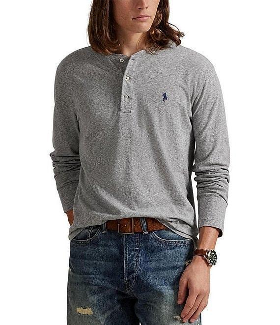 Polo Ralph Lauren Slub Jersey Long Sleeve Henley Shirt Product Image