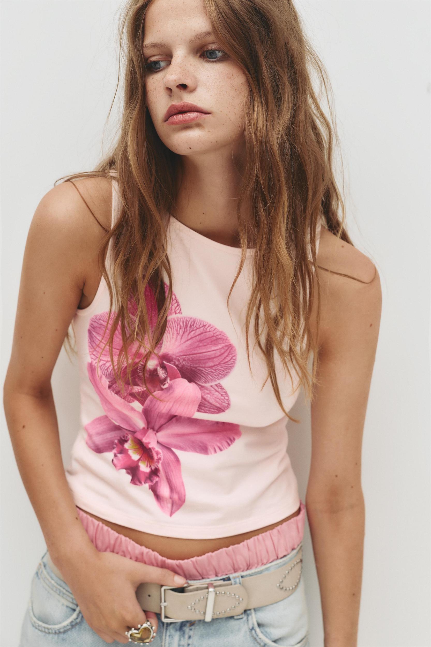 Orchid graphic tank top Product Image