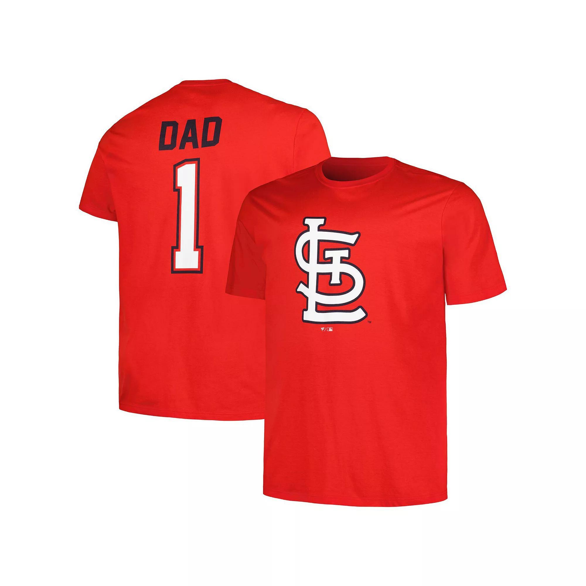 Men's Profile Red St. Louis Cardinals Big & Tall #1 Dad T-Shirt,  Product Image