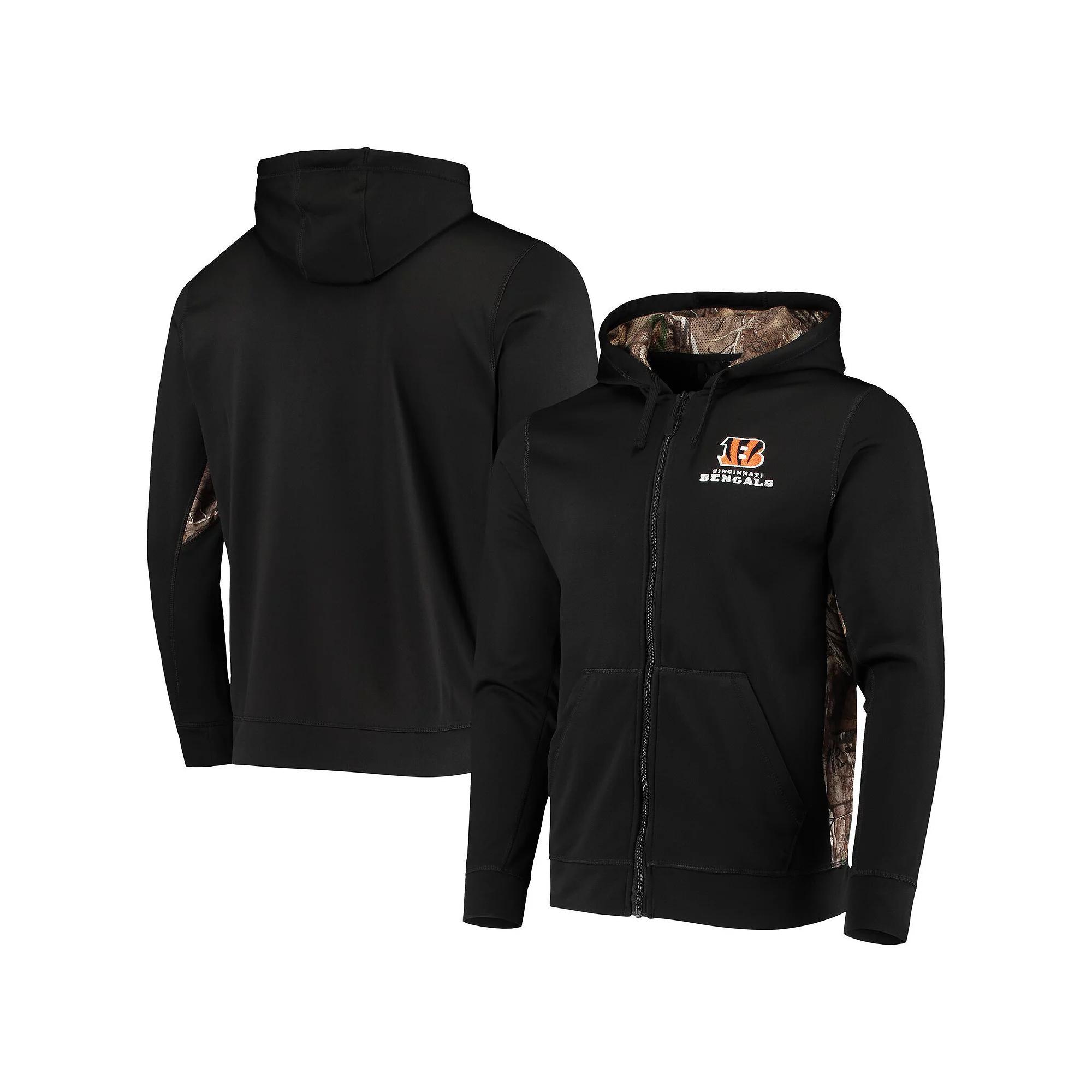 Men's Dunbrooke Black/Realtree Camo Cincinnati Bengals Decoy Tech Fleece Full-Zip Hoodie,  Product Image