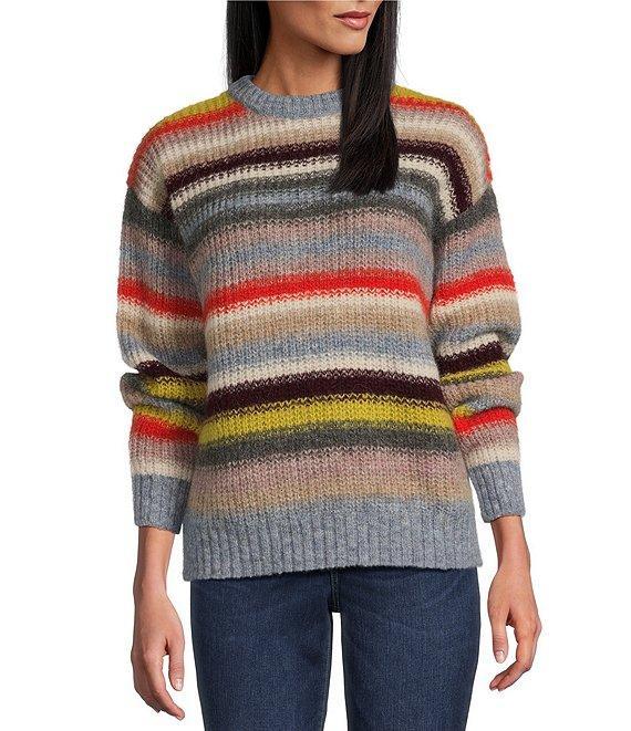 Pendleton Alpaca Stripe Crew Neck Long Sleeve Pullover Product Image