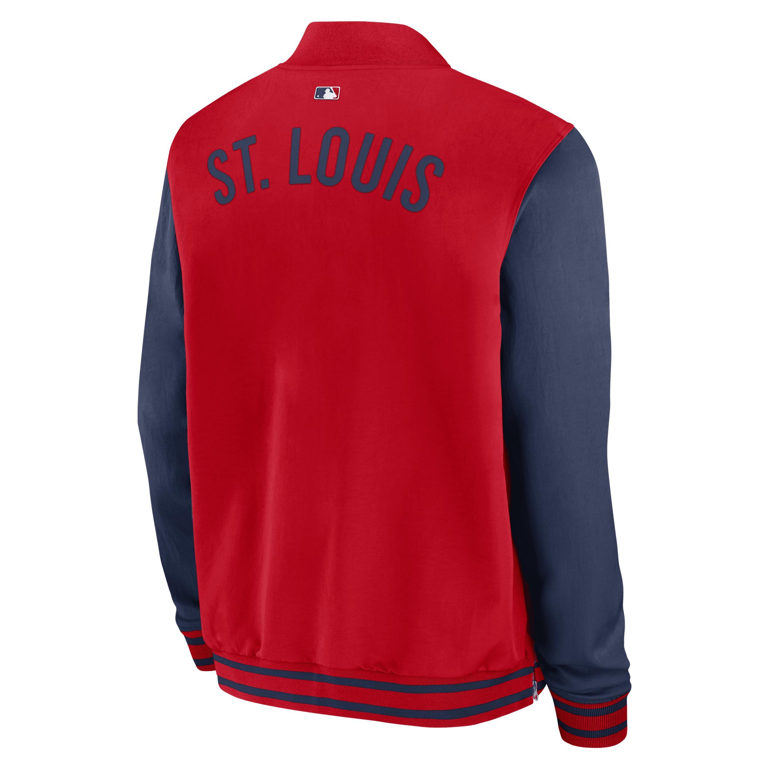 Los Angeles Angels Authentic Collection Dugout Men's Nike MLB Full-Zip Bomber Jacket Product Image