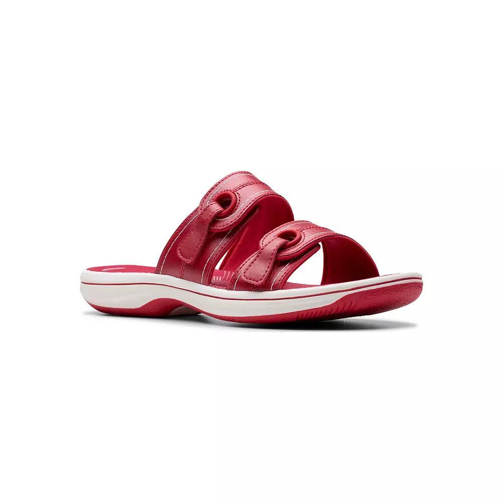 Clarks® Breeze Maye Cloudstepper Women's Flip Flop Sandals, Size: 8, Red Product Image