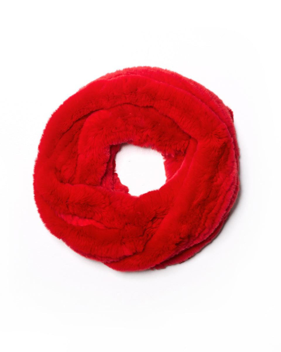 Knitted Rex Rabbit Infinity Scarf Product Image