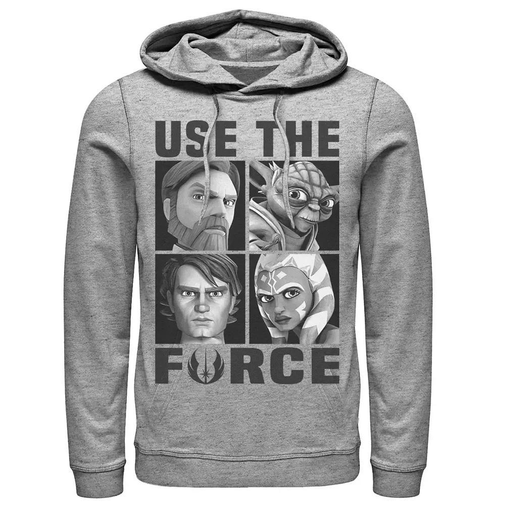 Men's Star Wars: Clone Wars Use The Force Character Box Up Hoodie,  Product Image