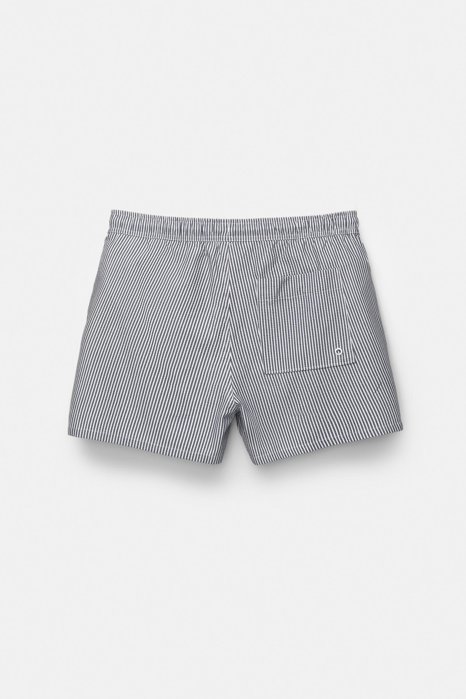 Striped seersucker swimming trunks Product Image