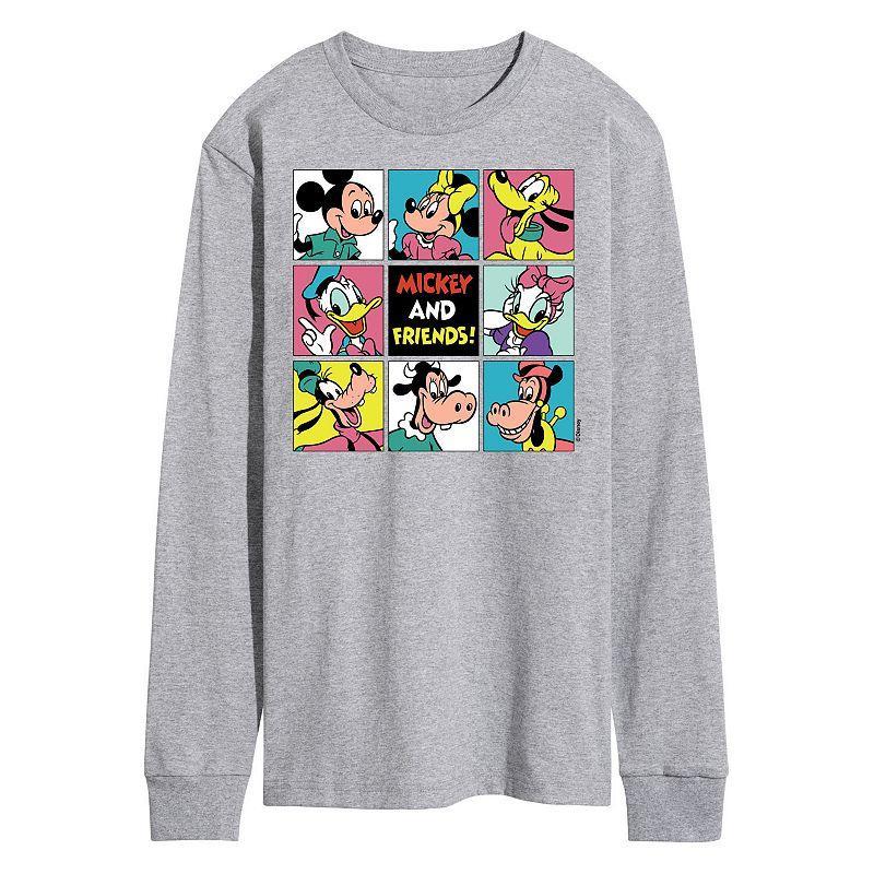 Men's Disney's Mickey Friends Tee, Size: Large, Gray Product Image