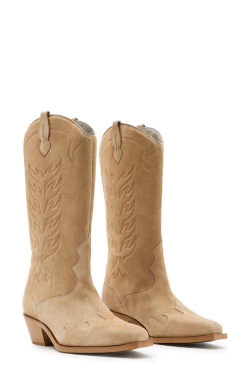 Women's Dolly Pull On Western Boots In Oak Beige Product Image