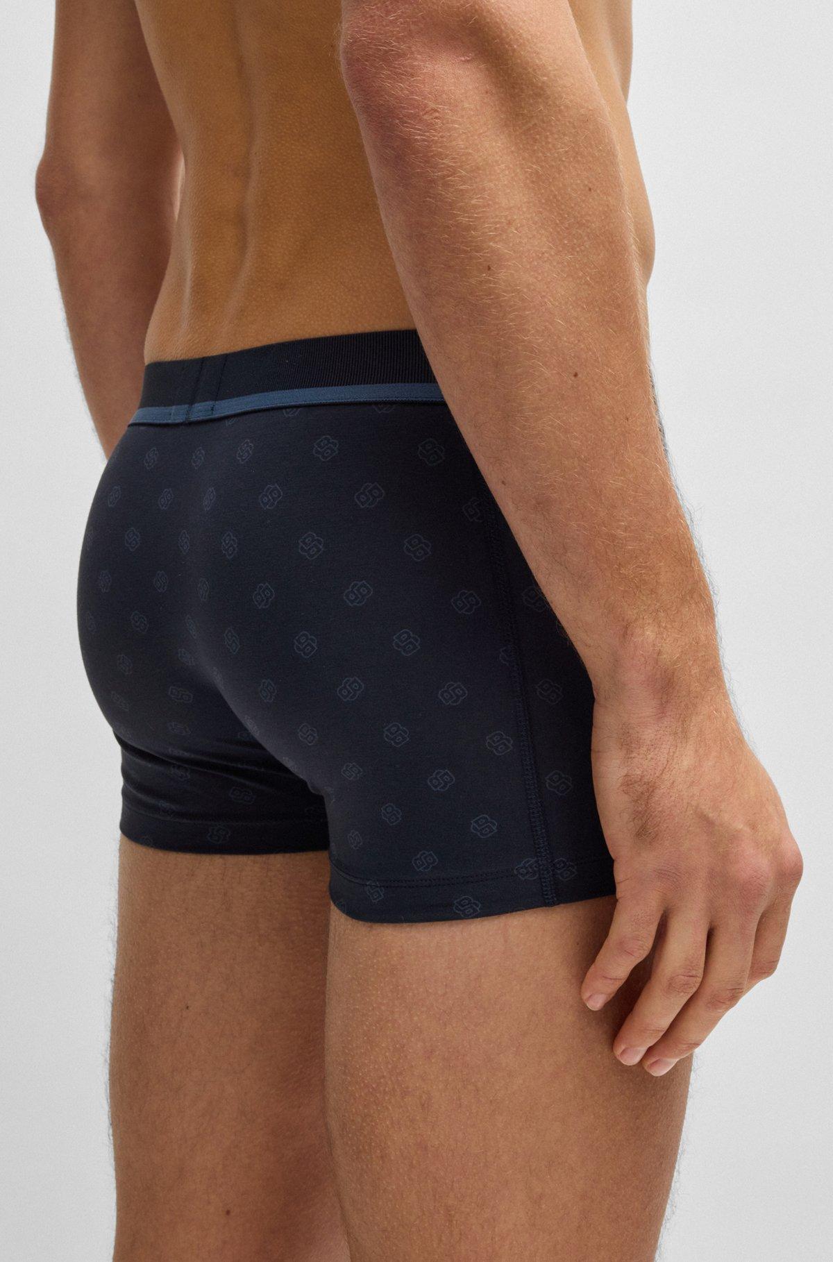 Stretch-cotton trunks with all-over print Product Image