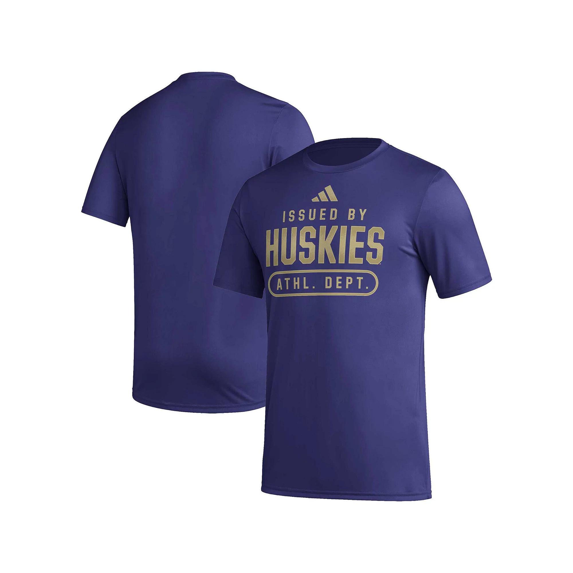 Men's adidas Purple Washington Huskies AEROREADY Pregame T-Shirt,  Product Image