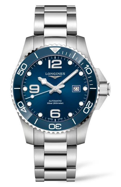 Longines Mens Blue Dial Hydroconquest Automatic Stainless Steel Bracelet Watch Product Image