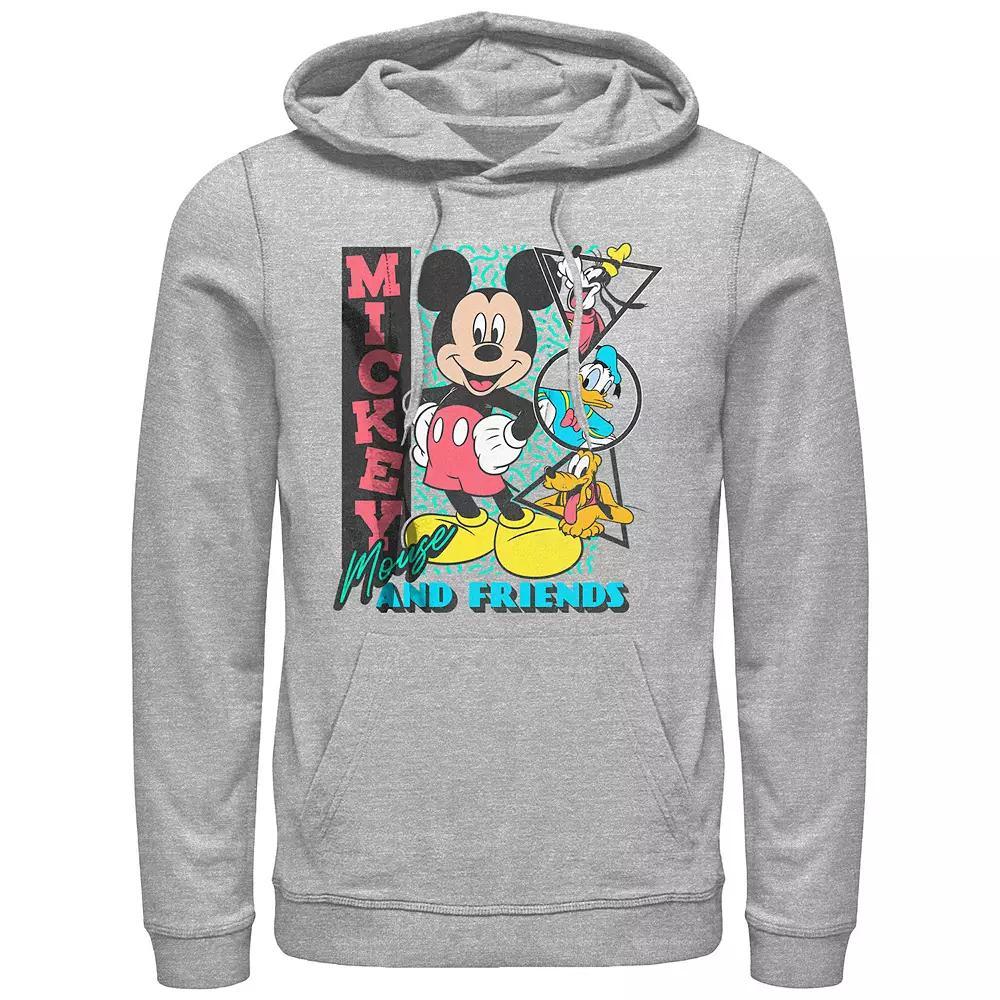 Men's Mickey Mouse And Friends Shapes Graphic Hoodie, Size: Large, Athletic Grey Product Image