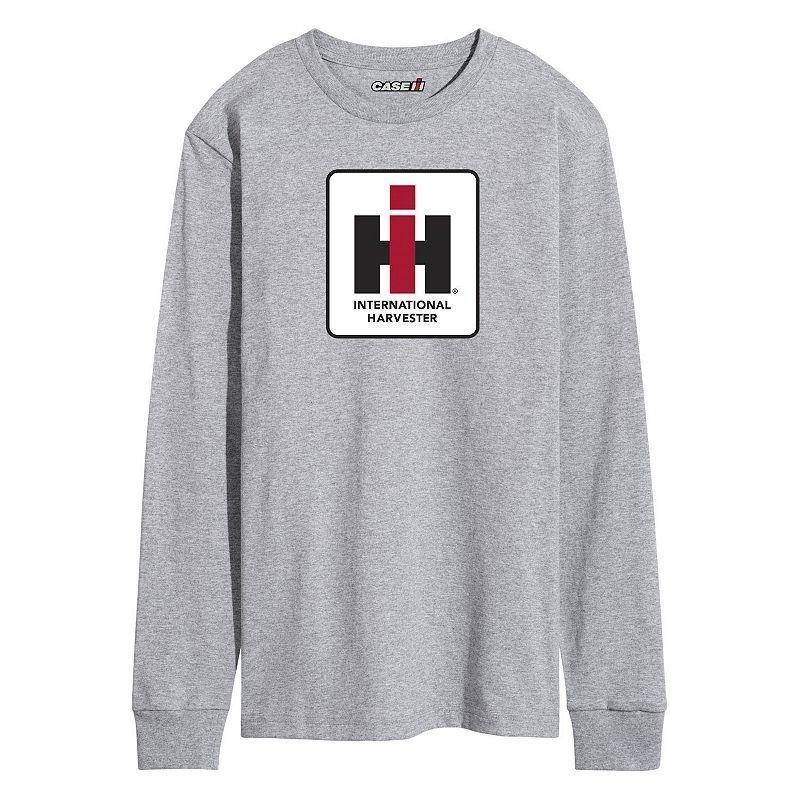 Mens Case IH Logo Long Sleeve Tee Athletic Grey Gray Product Image