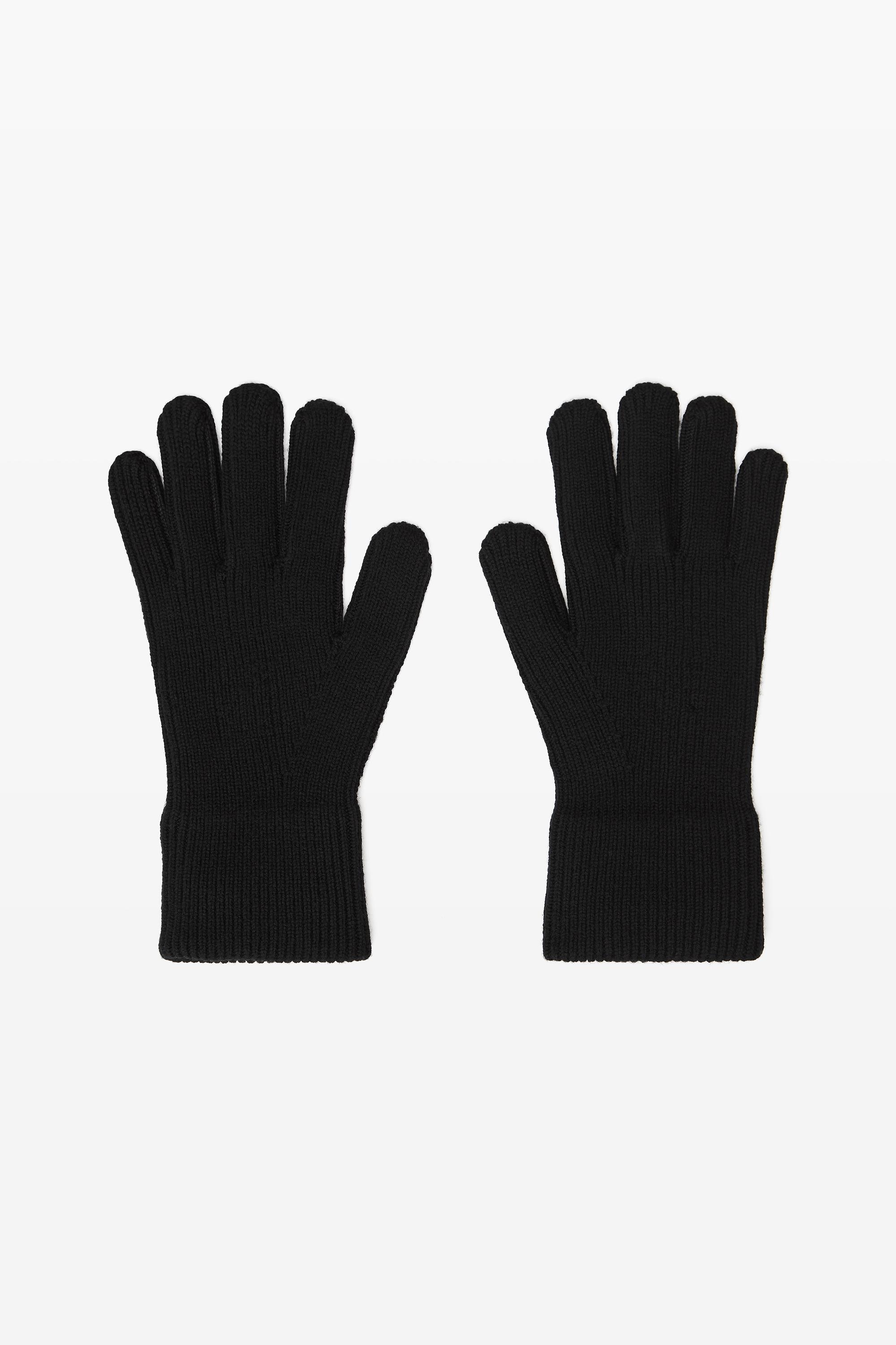 Dome Logo Gloves In Ribbed Wool Stretch Product Image