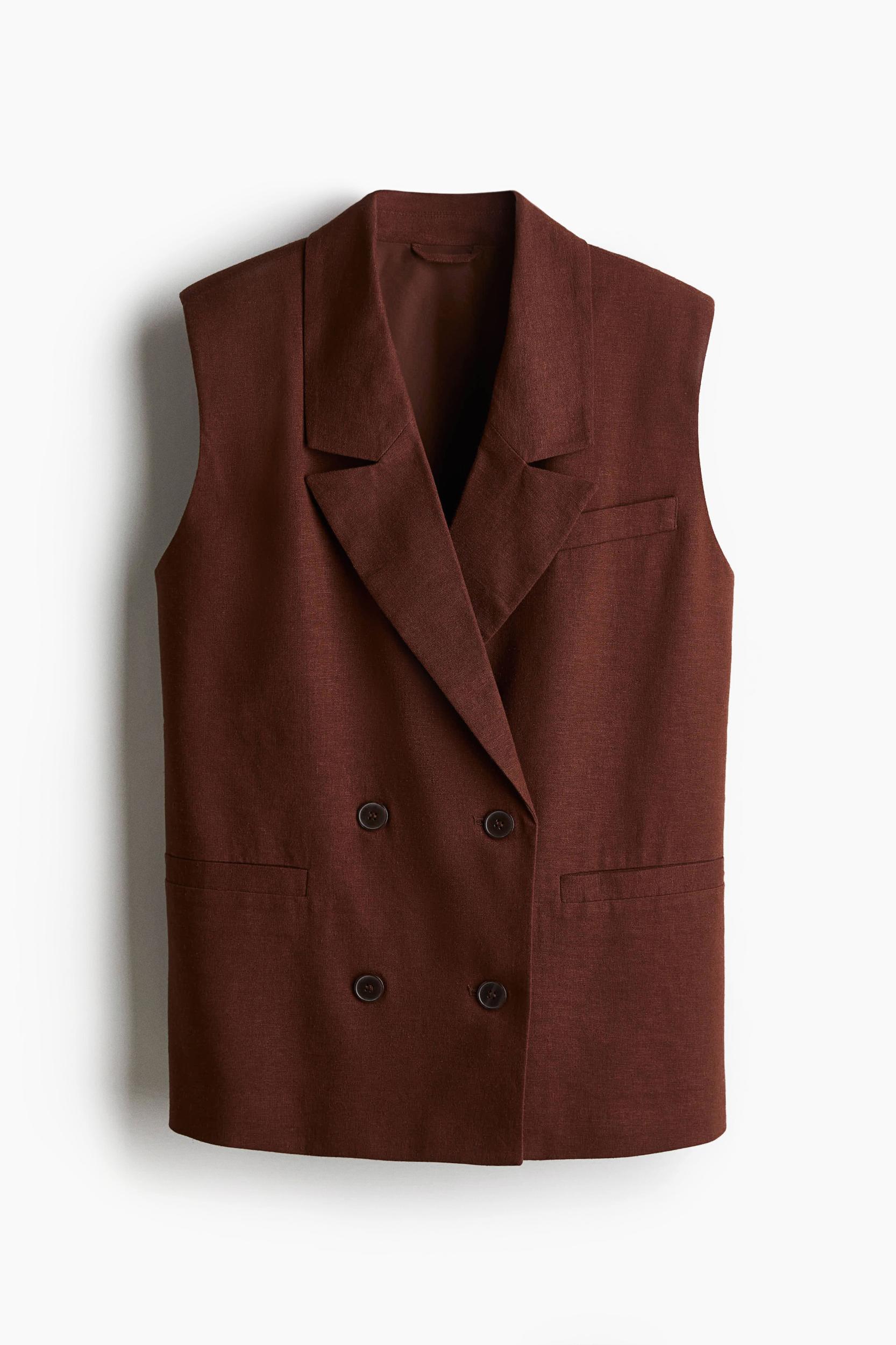 Linen-Blend Vest Product Image