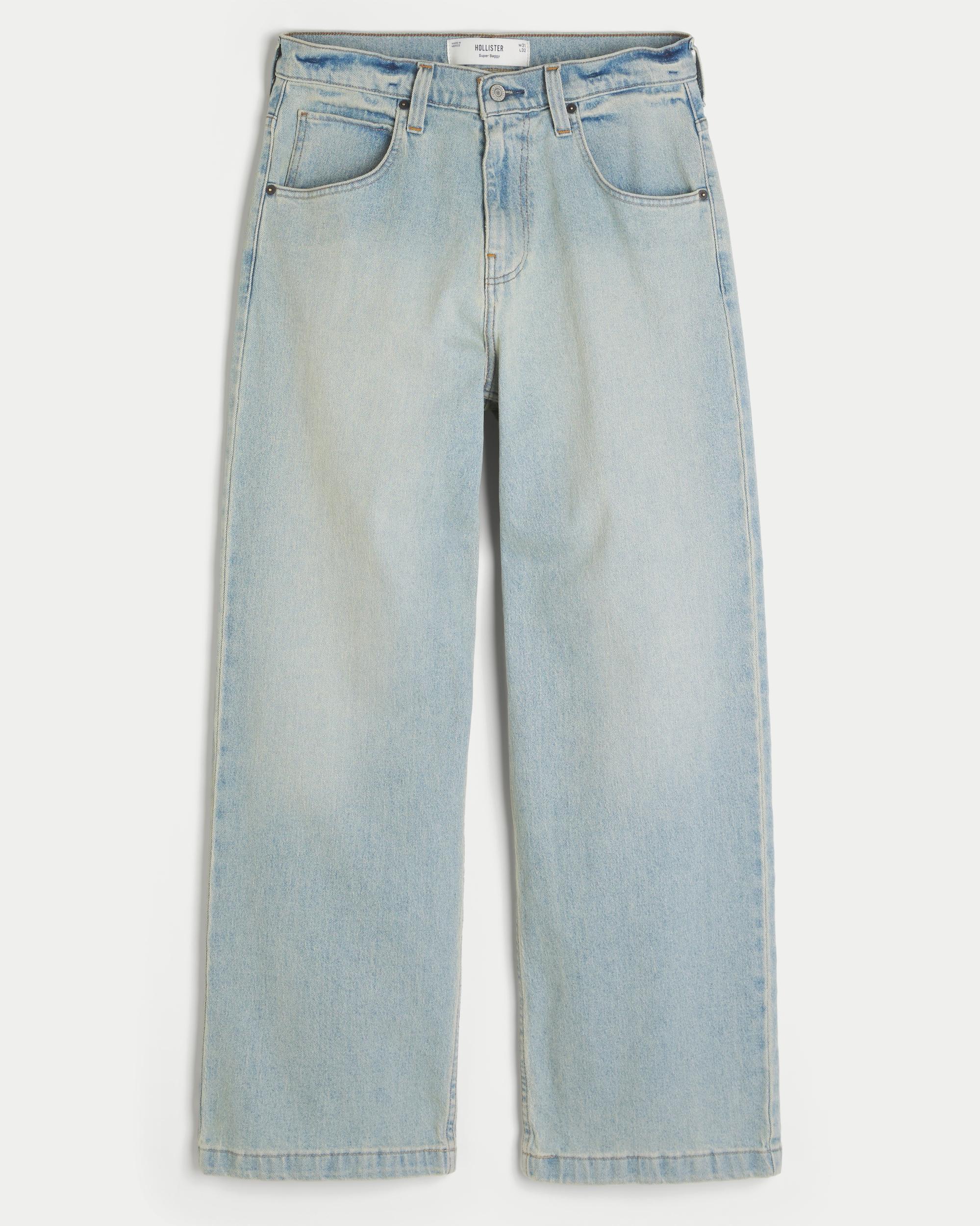 Light Wash Super Baggy Jeans Product Image
