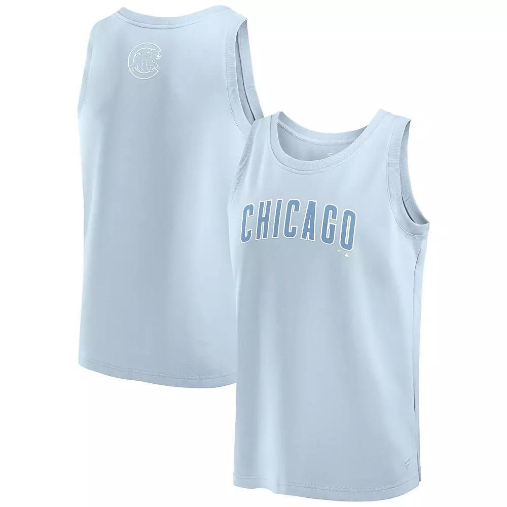Men's Fanatics Light Blue Chicago Cubs Elements Tank Top,  Product Image