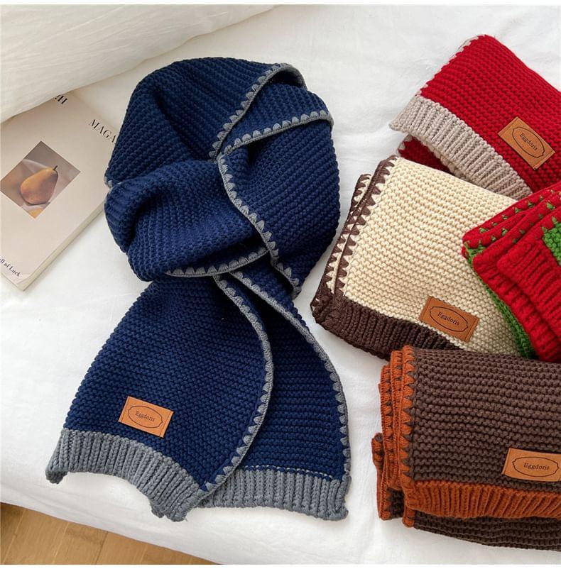 Two-Tone Knit Scarf Product Image