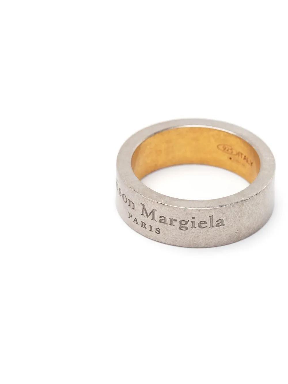 engraved-logo band ring Product Image