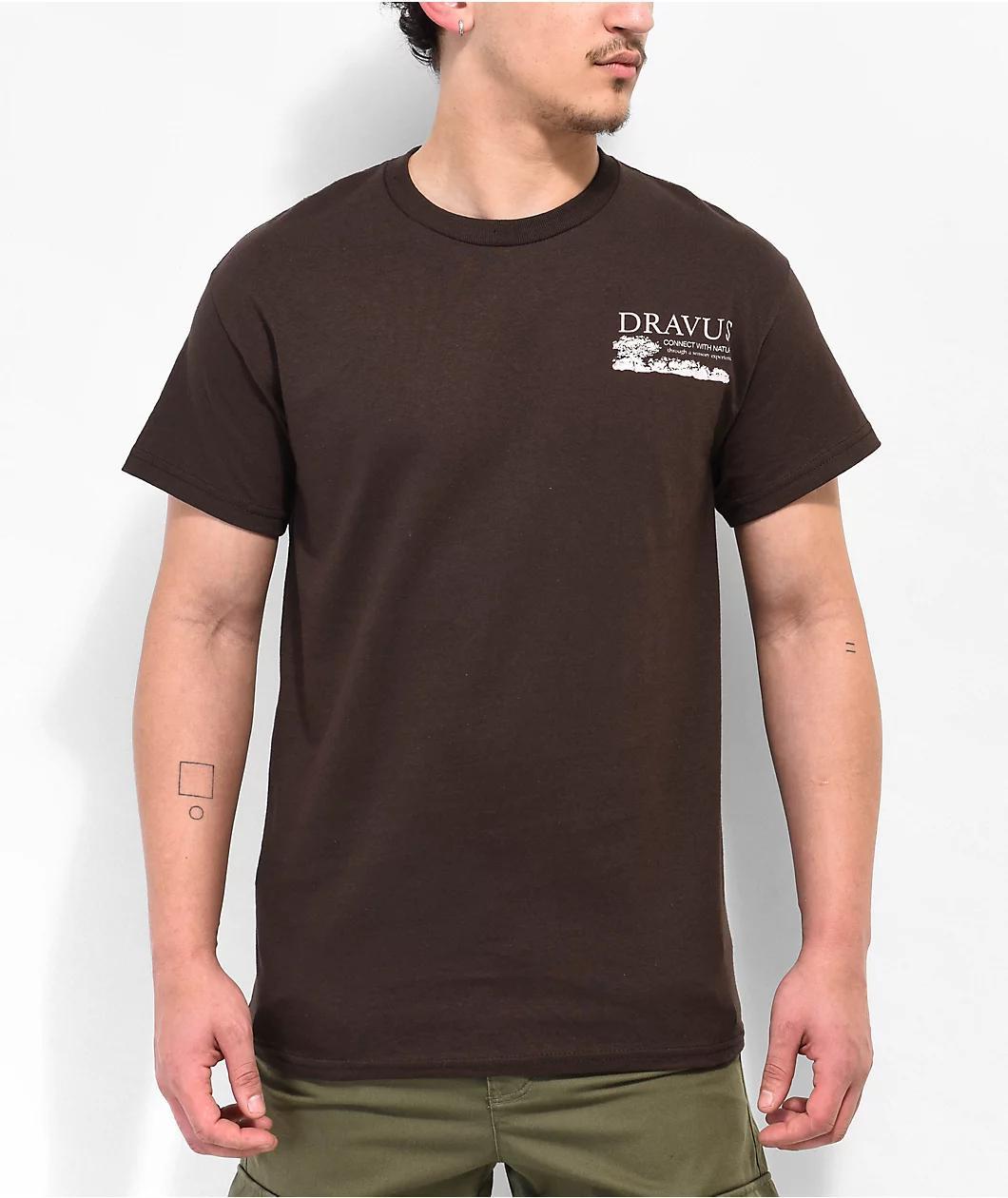 Dravus Forest Bathing Brown T-Shirt Product Image