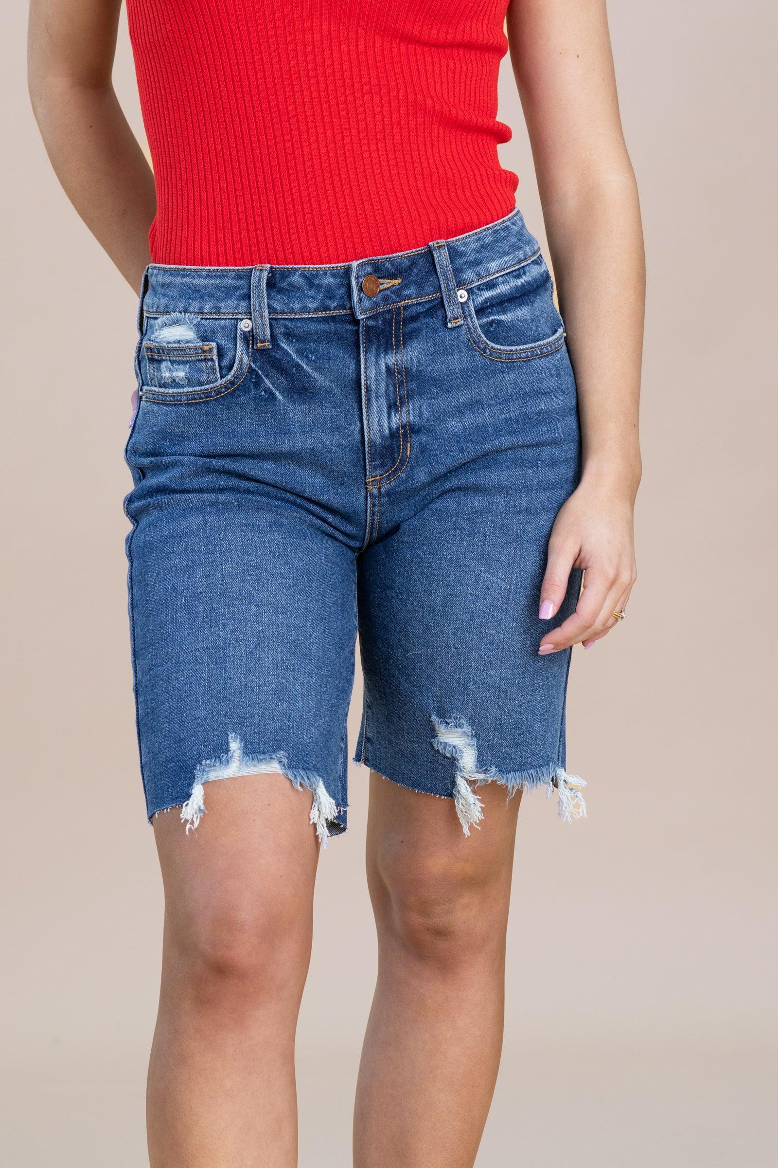 Sneak Peek Medium Wash Bermuda Comfort Short Product Image