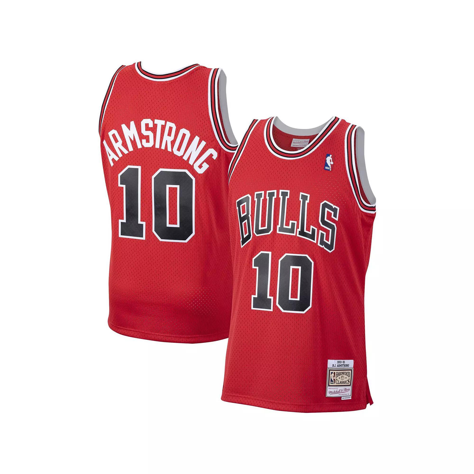 Men's Mitchell & Ness B.J. Armstrong Scarlet Chicago Bulls 2001/02 Hardwood Classics Swingman Jersey, Size: Small, Red Product Image