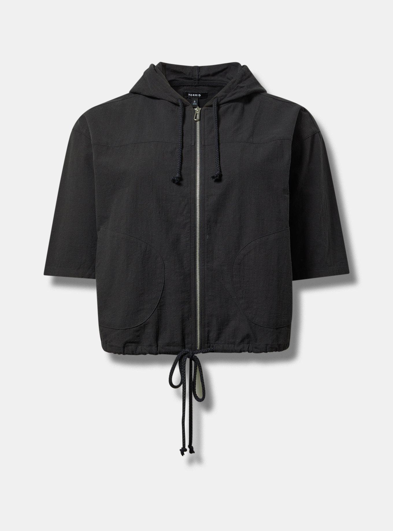 Cropped Cotton Hoodie Product Image