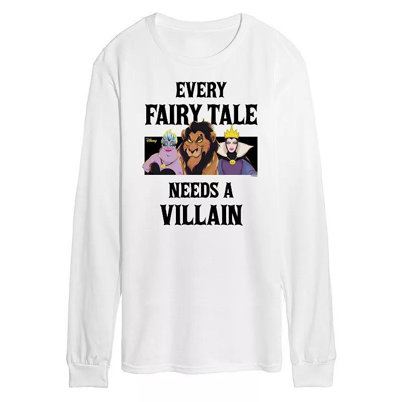 Disney Villains Men's Every Fairy Tale Long Sleeve Graphic Tee,  Product Image