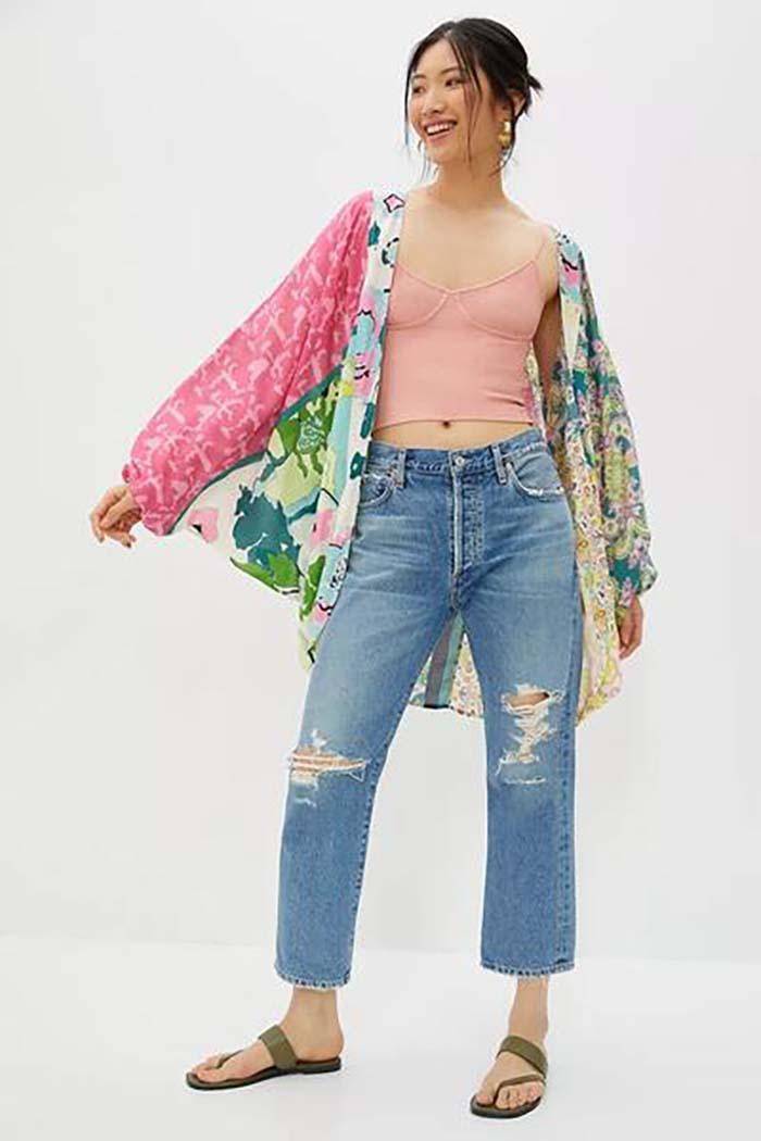 Mixed Patterned Kimono Product Image