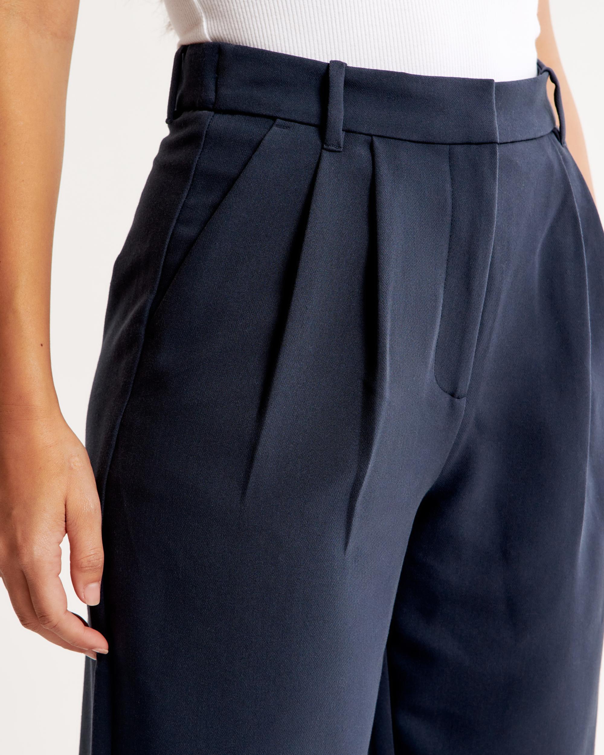 Curve Love A&F Sloane Tailored Wide Leg Pant Product Image