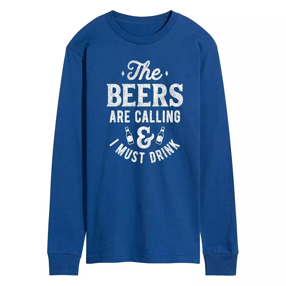 Men's The Beers Are Calling Long Sleeve Tee,  Product Image
