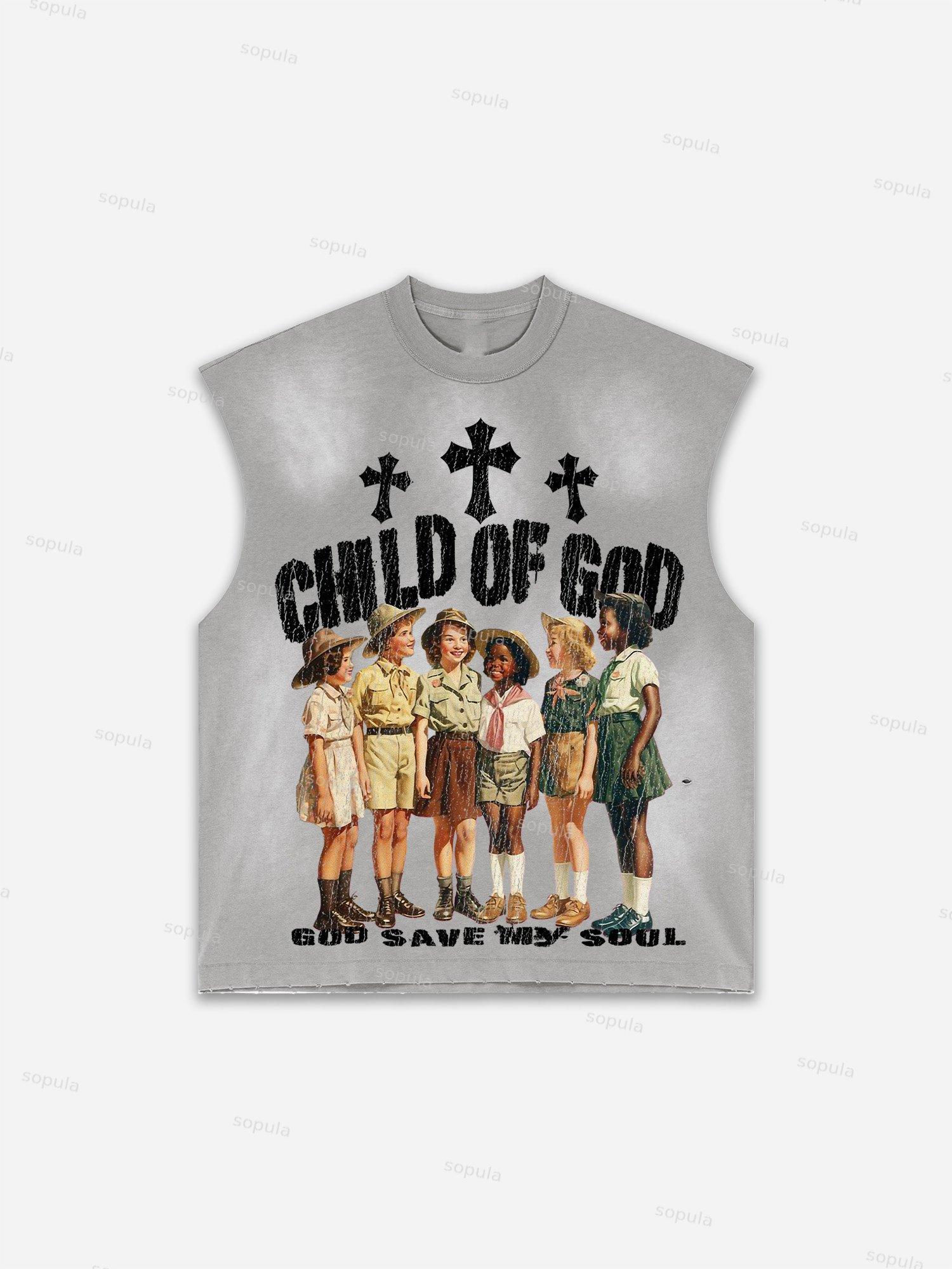 Basketball Dreams Boys Print Distressed Tank Top Product Image