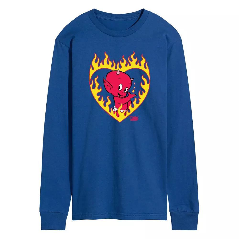 Men's Hot Stuff Little Devil Flame Heart Fleece Sweatshirt,  Product Image
