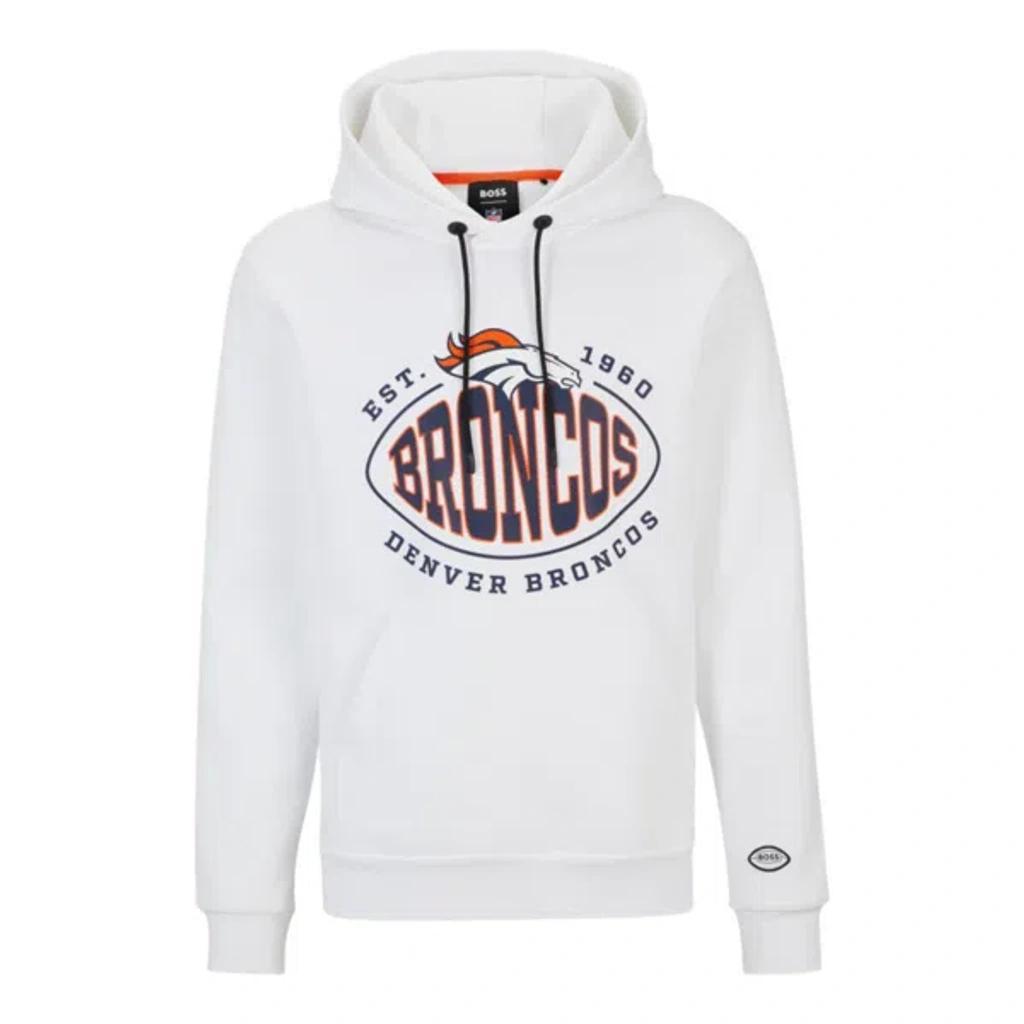 HUGO BOSS X Nfl Cotton-blend Hoodie With Collaborative Branding In White Product Image