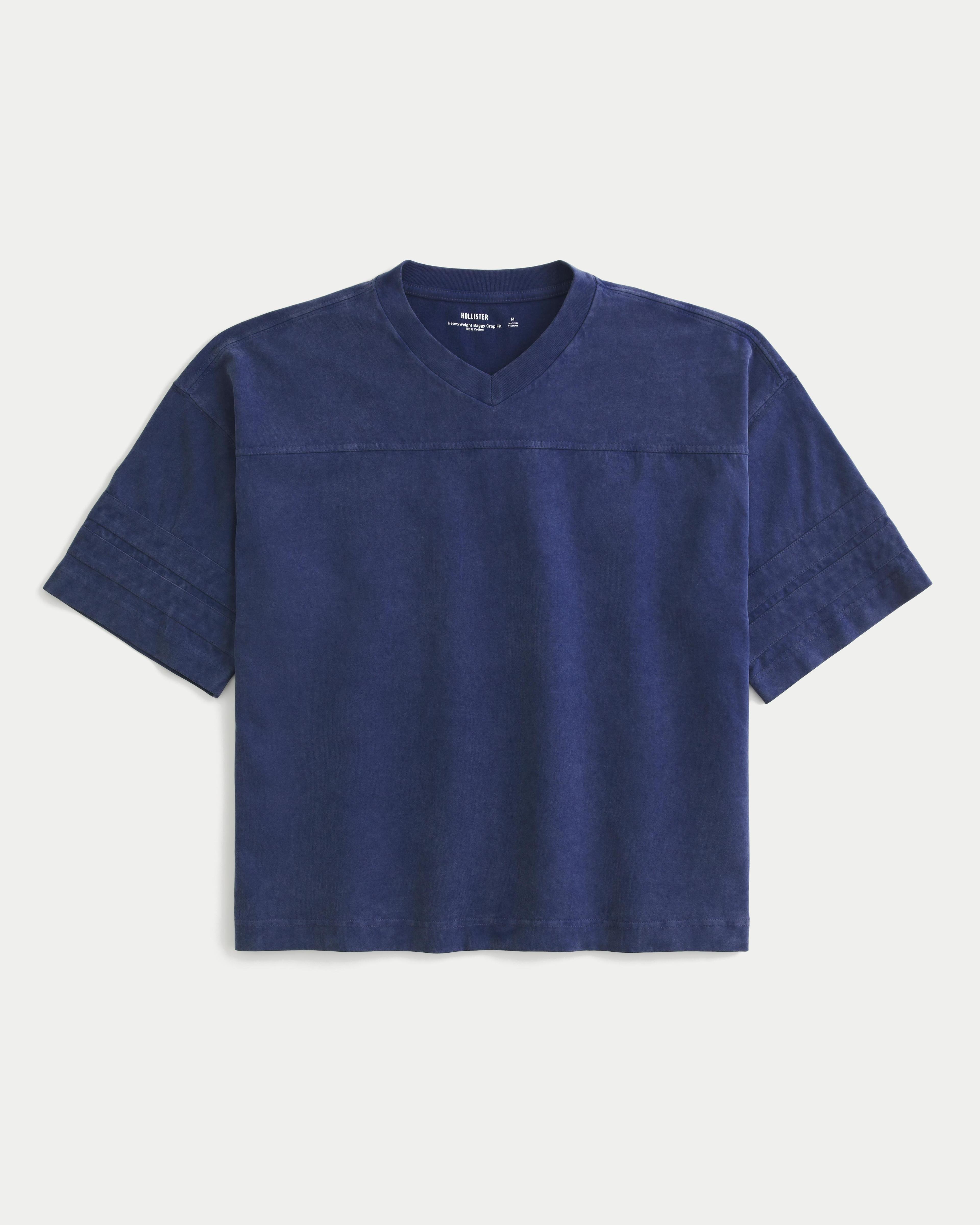 Baggy Heavyweight Crop Football T-Shirt Product Image