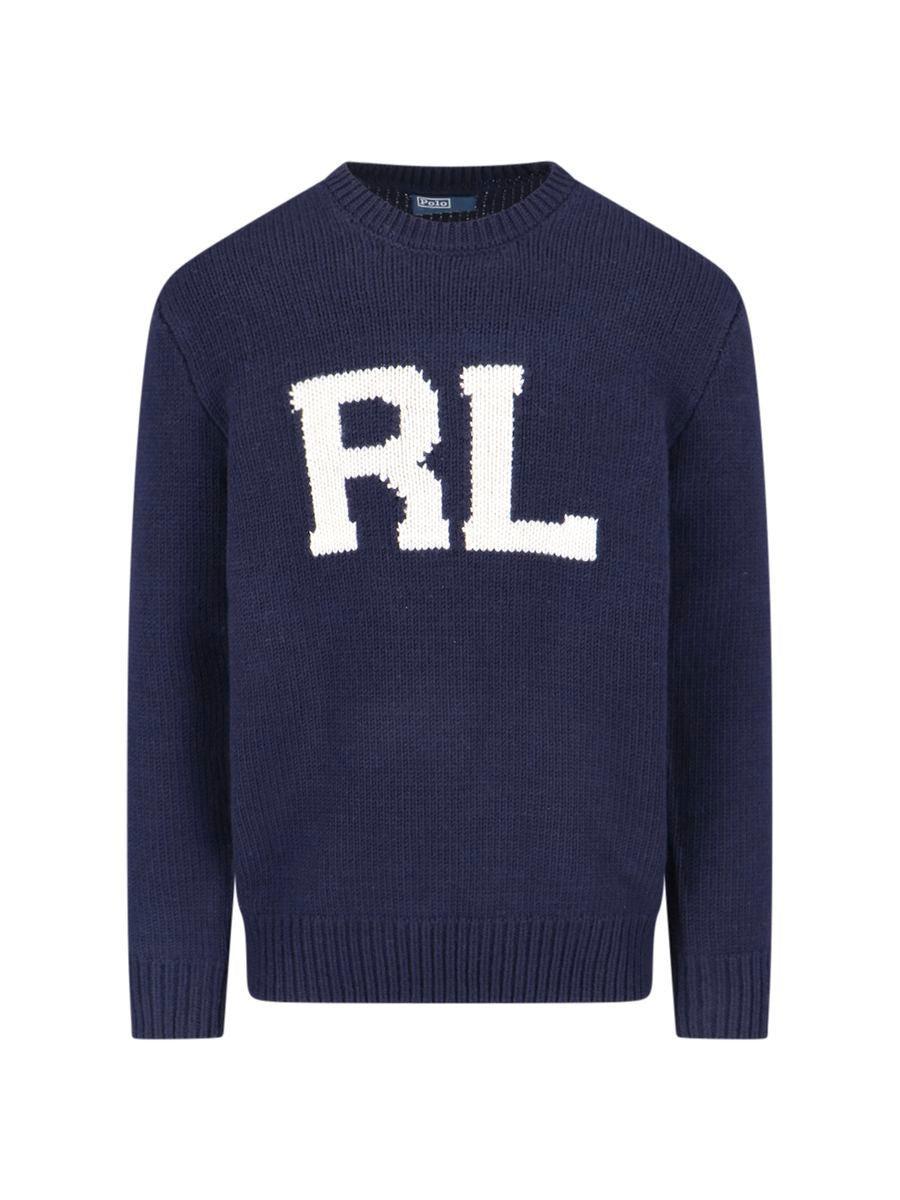 POLO RALPH LAUREN Logo Sweater In Blue Product Image