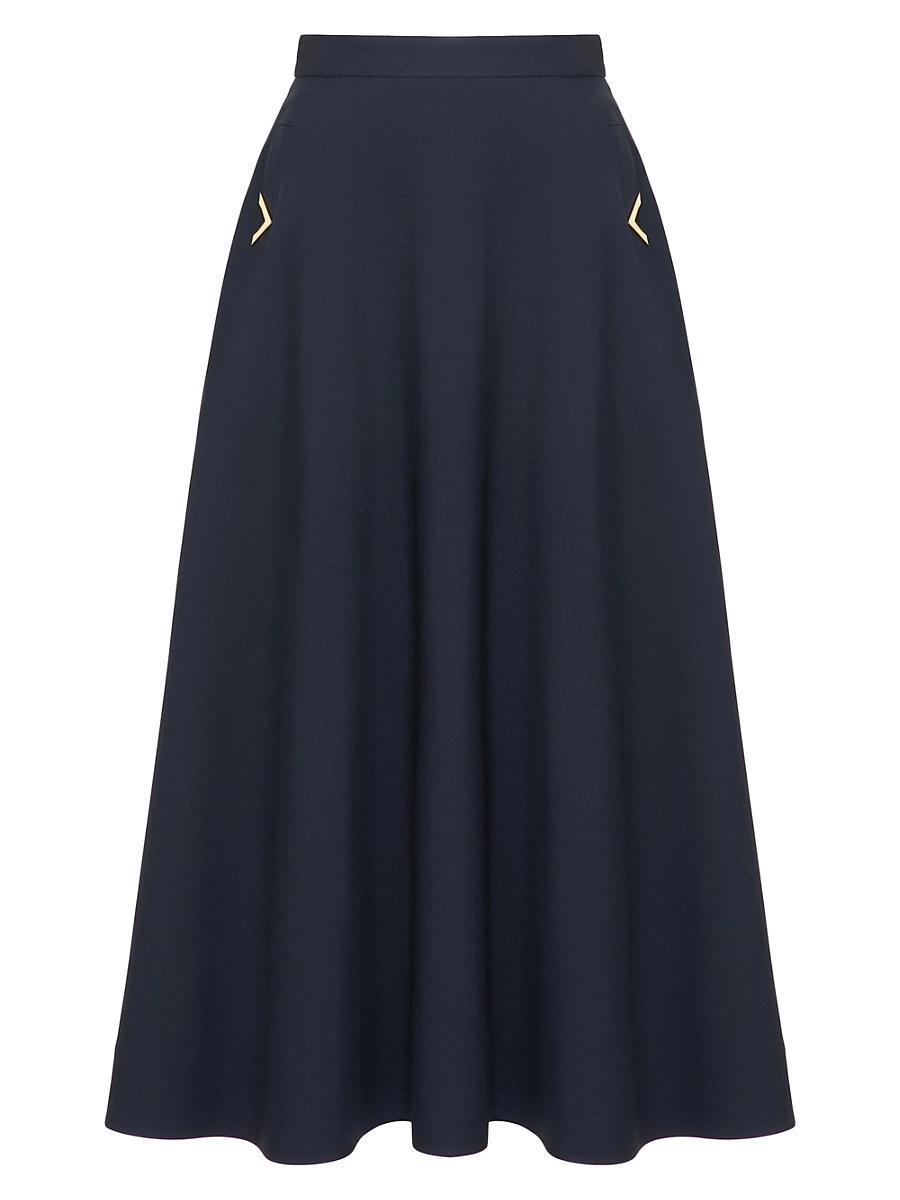 Womens Crepe Couture Midi Skirt Product Image