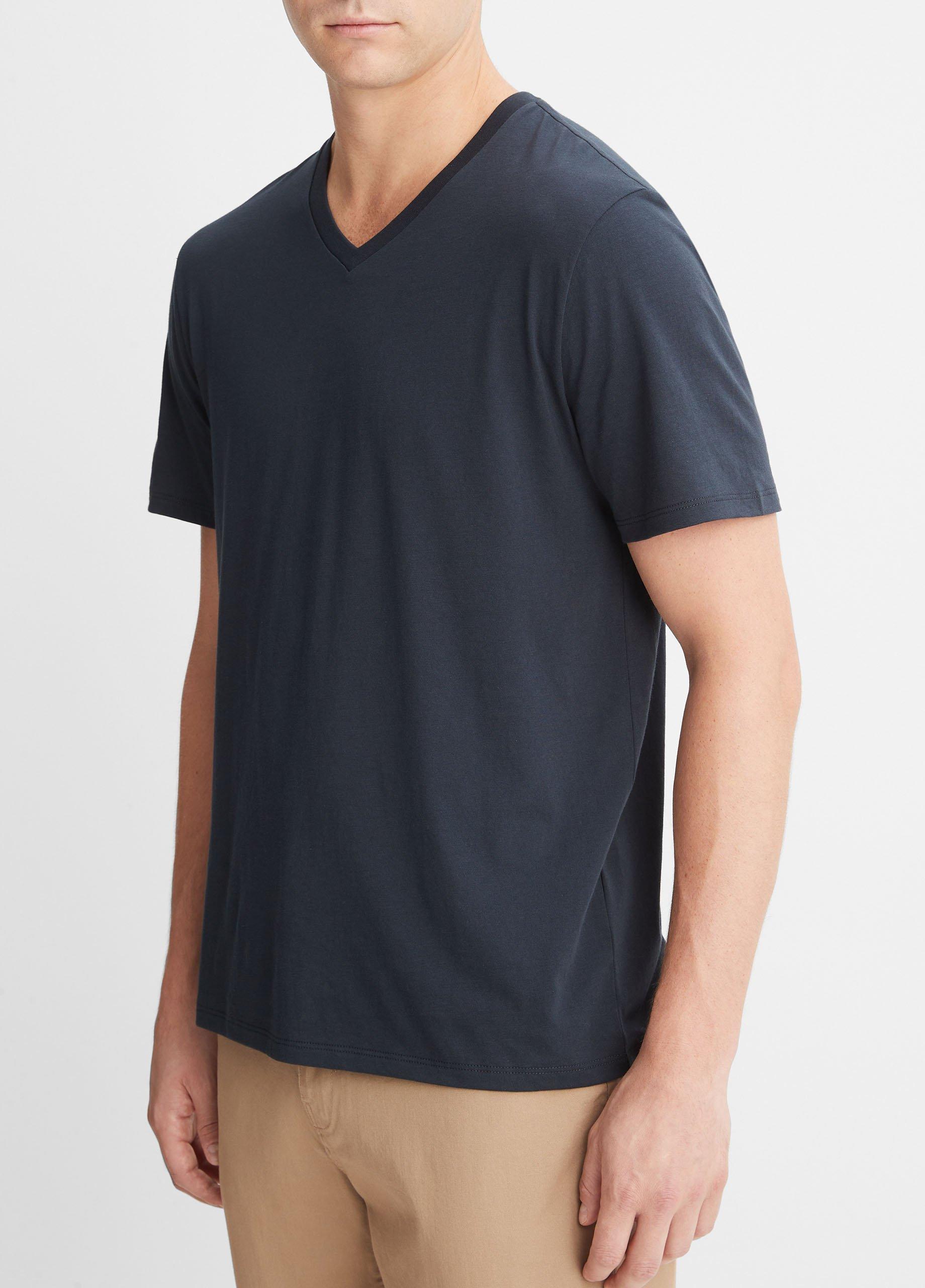 Pima Cotton V-Neck T-Shirt Product Image