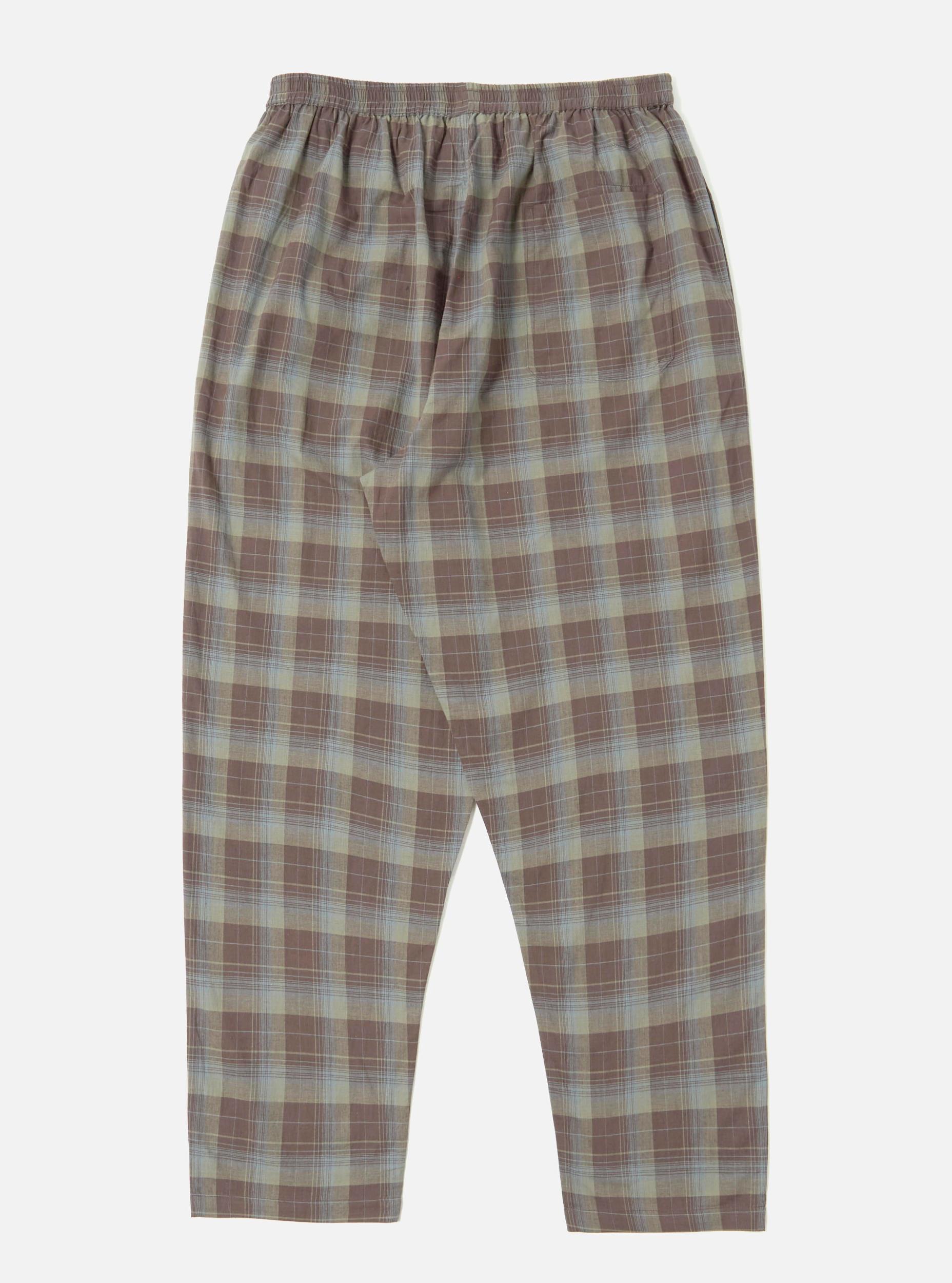 Green/Brown Check Pyjama Pant Product Image