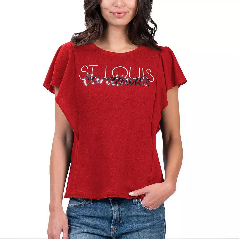 Women's G-III 4Her by Carl Banks Red St. Louis Cardinals Crowd Wave T-Shirt,  Product Image