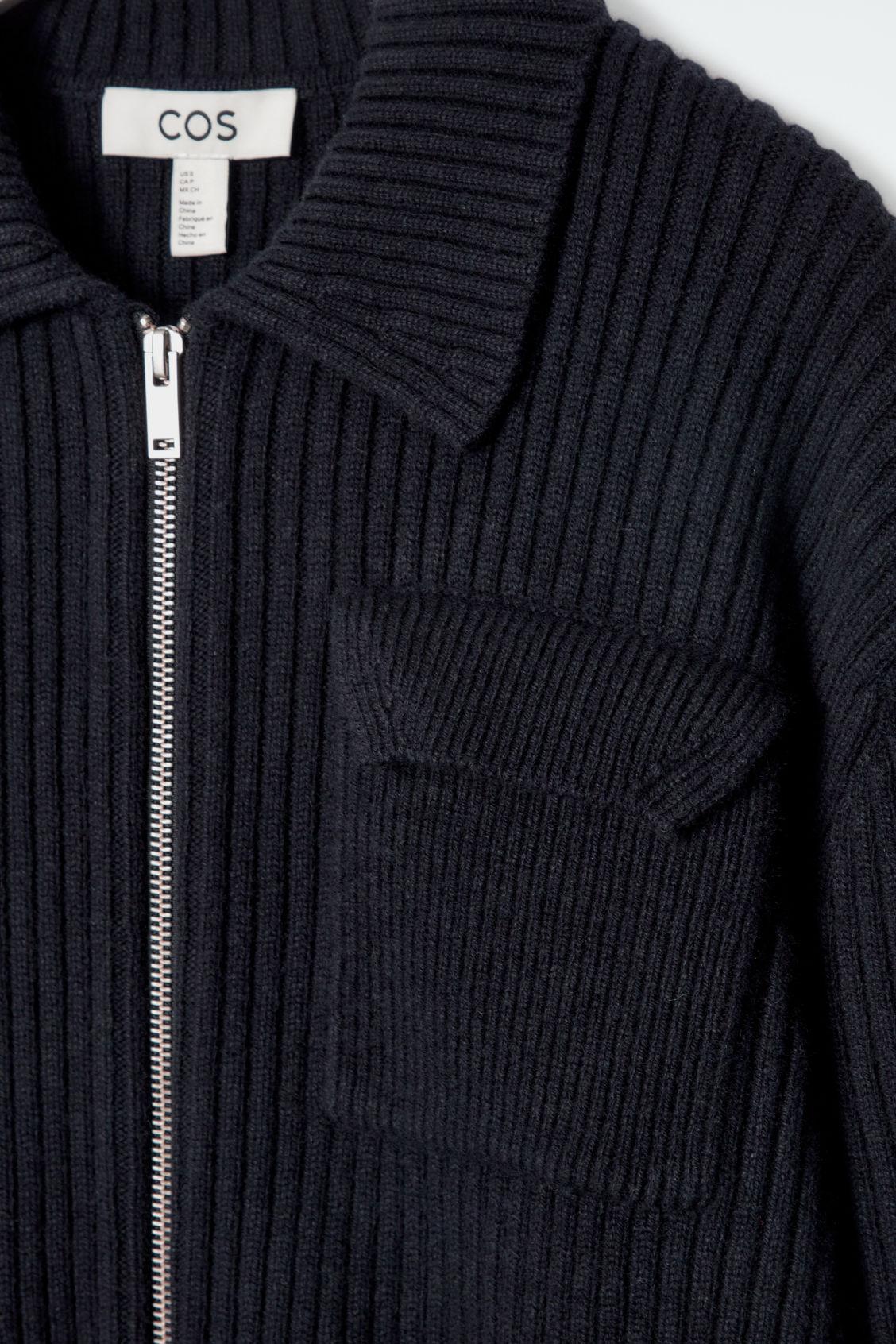 RIBBED MERINO WOOL UTILITY JACKET Product Image