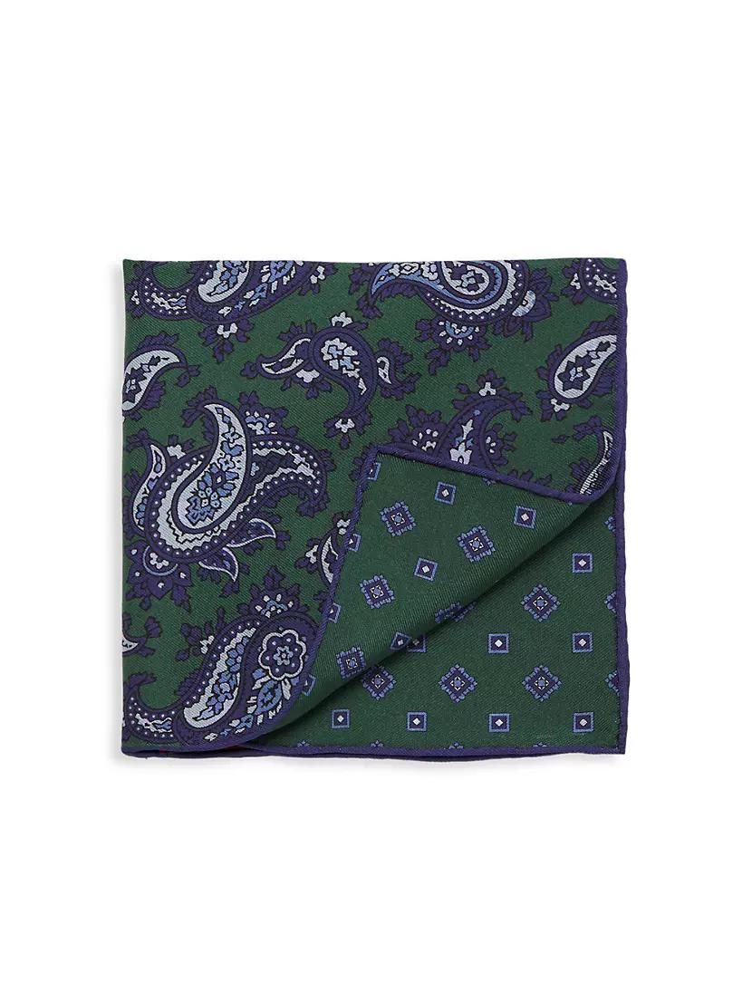 Paisley Wool Pocket Square Product Image