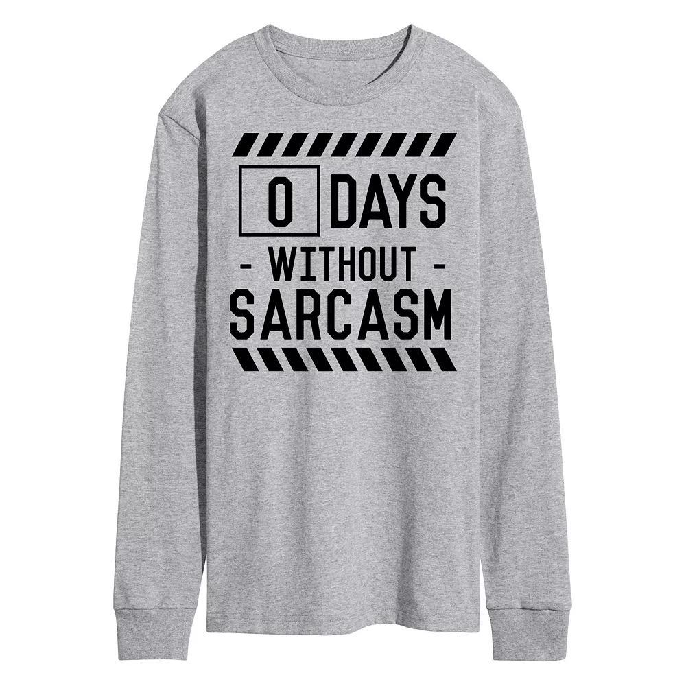 Men's "0 Days Without Sarcasm" Graphic Tee,  Product Image